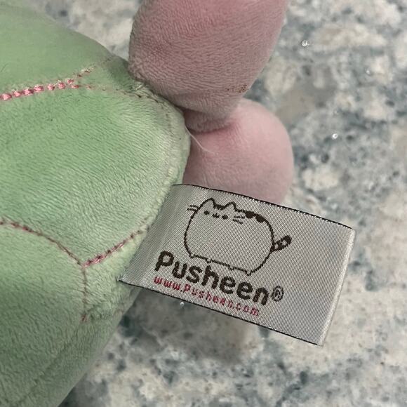 GUND Pusheen Mermaid Cat Plush Stuffed Animal  12" Gray Tabby with Starfish Bow - Picture 3 of 5